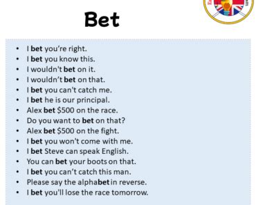 Bet in a Sentence .